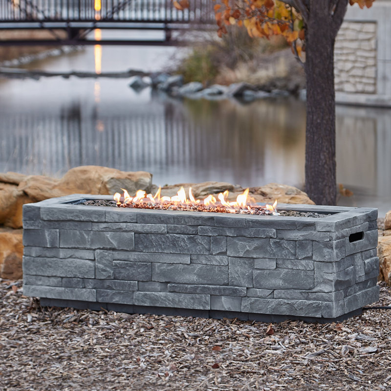 Real Flame Ledgestone Concrete Propane/Natural Gas Fire Pit & Reviews